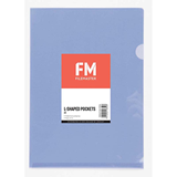 FM Pocket L Shape Clear A4 Purple 12 Pack